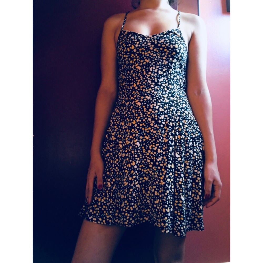 Yellow Flower print dress